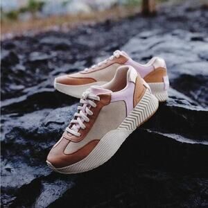 Sorel Women's Sneakers in Brown, Beige & Pink